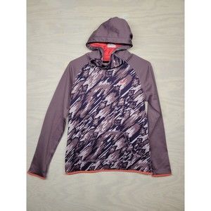 Nike Girls SZ XL Activewear Hoodie Dri-Fit Mock Neck Thumb Holes Pocket Purple